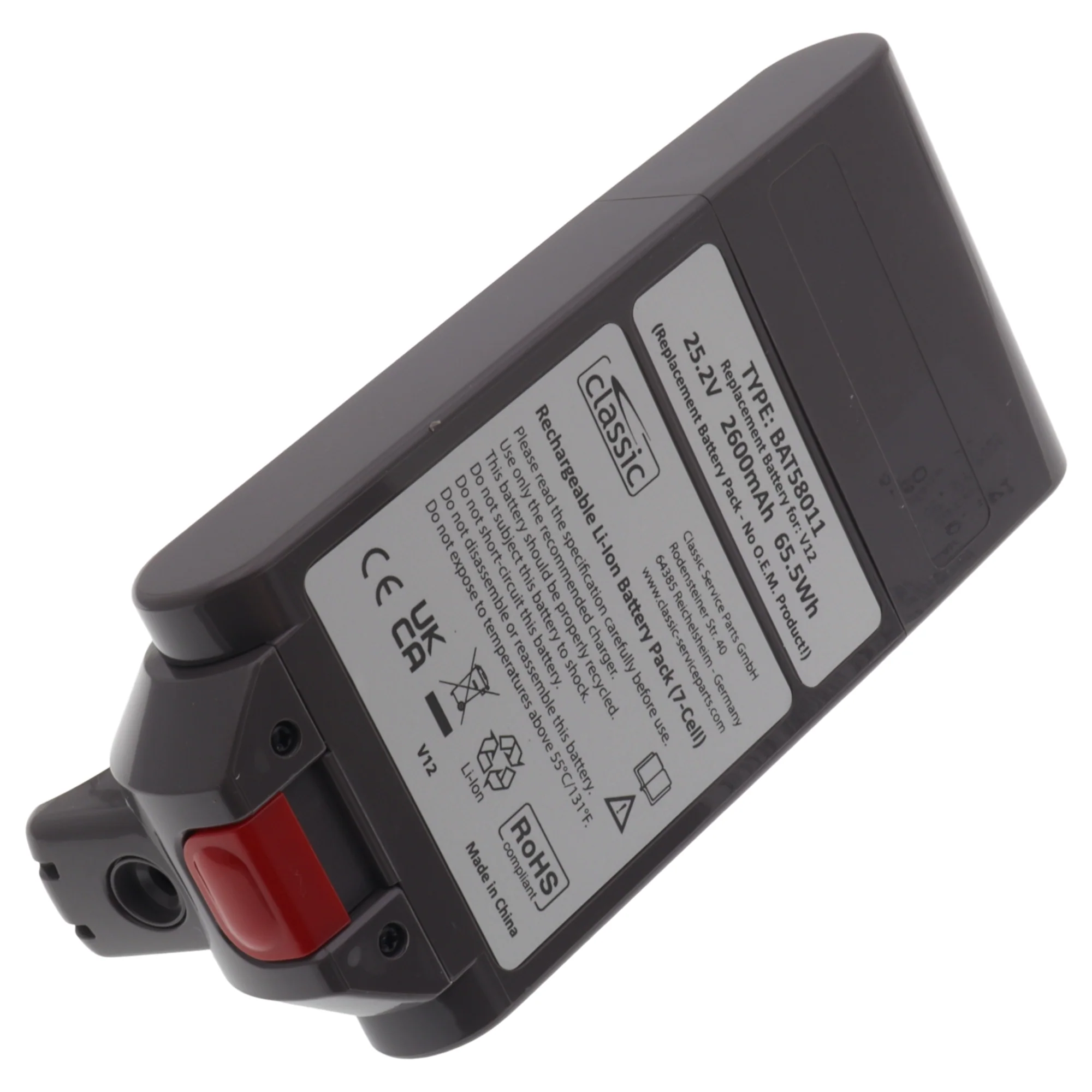 Batteria 25.2V 2600mAh per scopa aspirapolvere Dyson V12 SV20 SV26 SV30 - Image 3