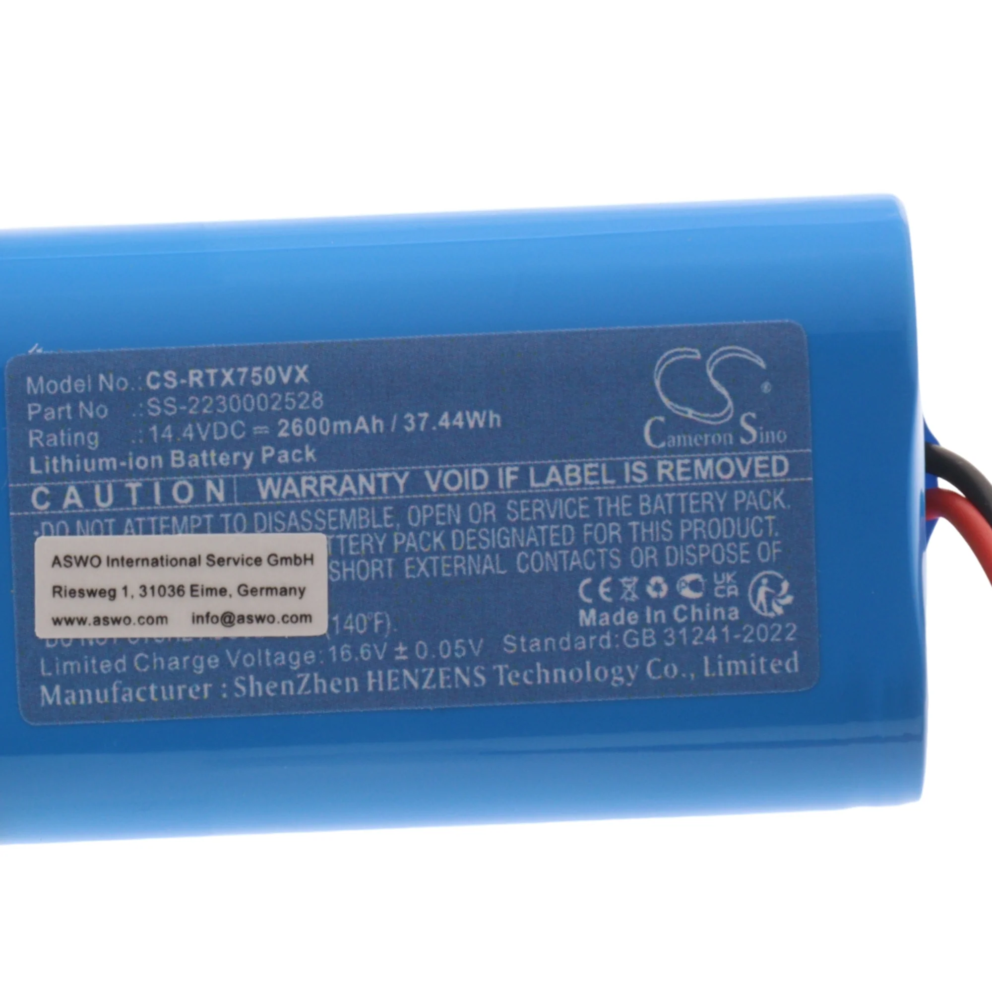 Batteria blu 14.4V per robot aspirapolvere Rowenta Xplorer 75 RR7635 RR7647 RR8567 - Image 5