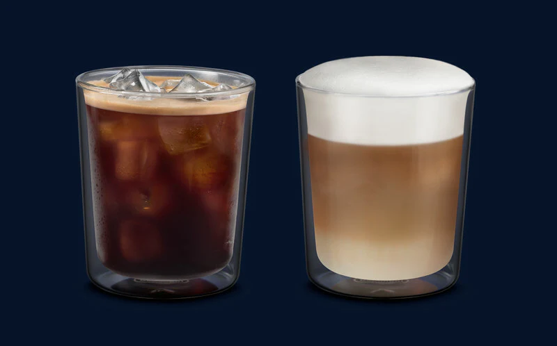 Delonghi 2x bicchieri vetro borosilicato doppia parete termica 400ml eleganti - Image 2