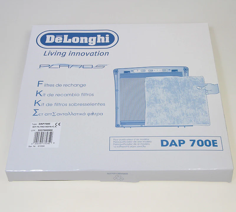 Delonghi kit filtro + HEPA + retina per purificatori d'aria Planos DAP700E