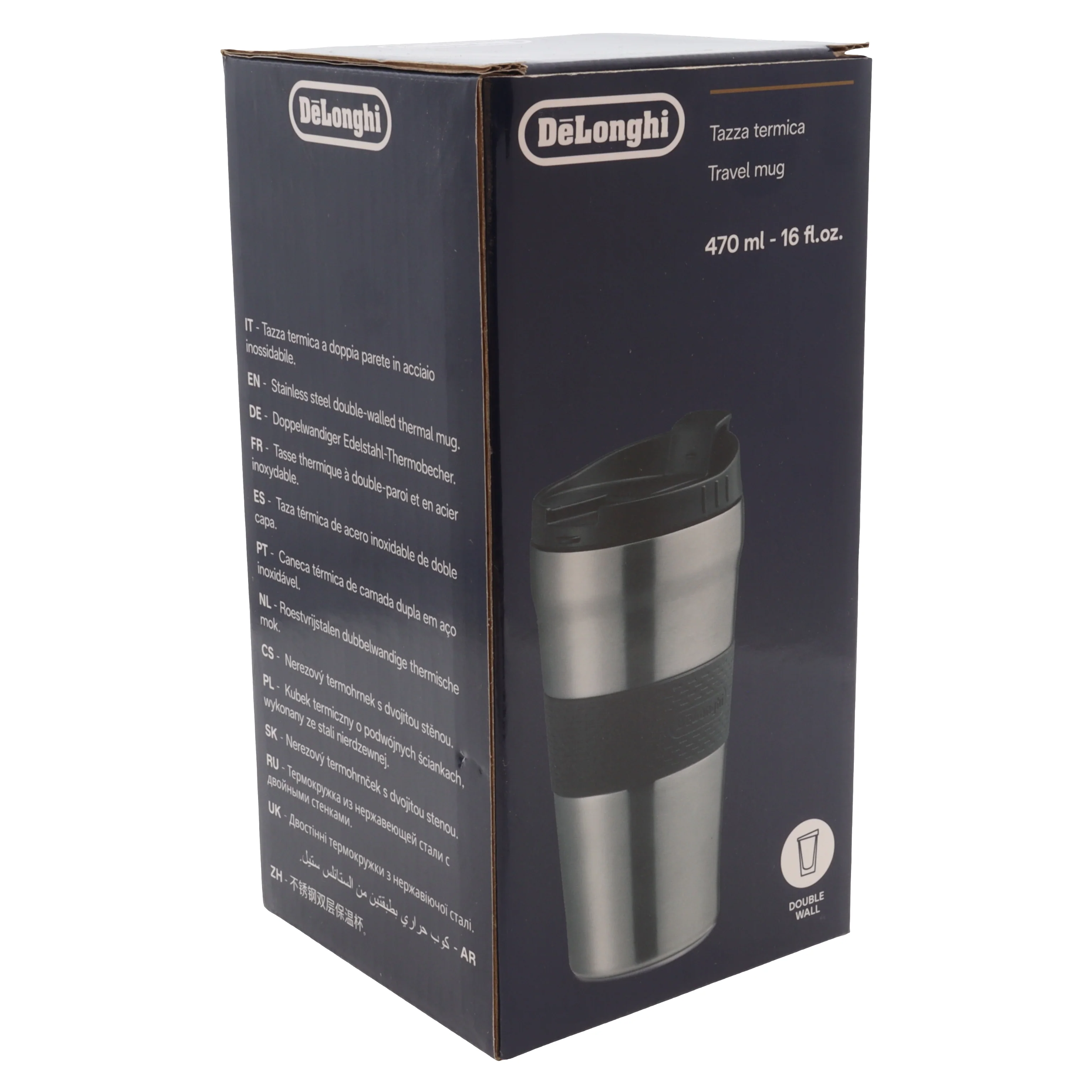 Delonghi tazza termica doppia parete acciaio 470ml macchina caffè Eletta Explore - Image 2