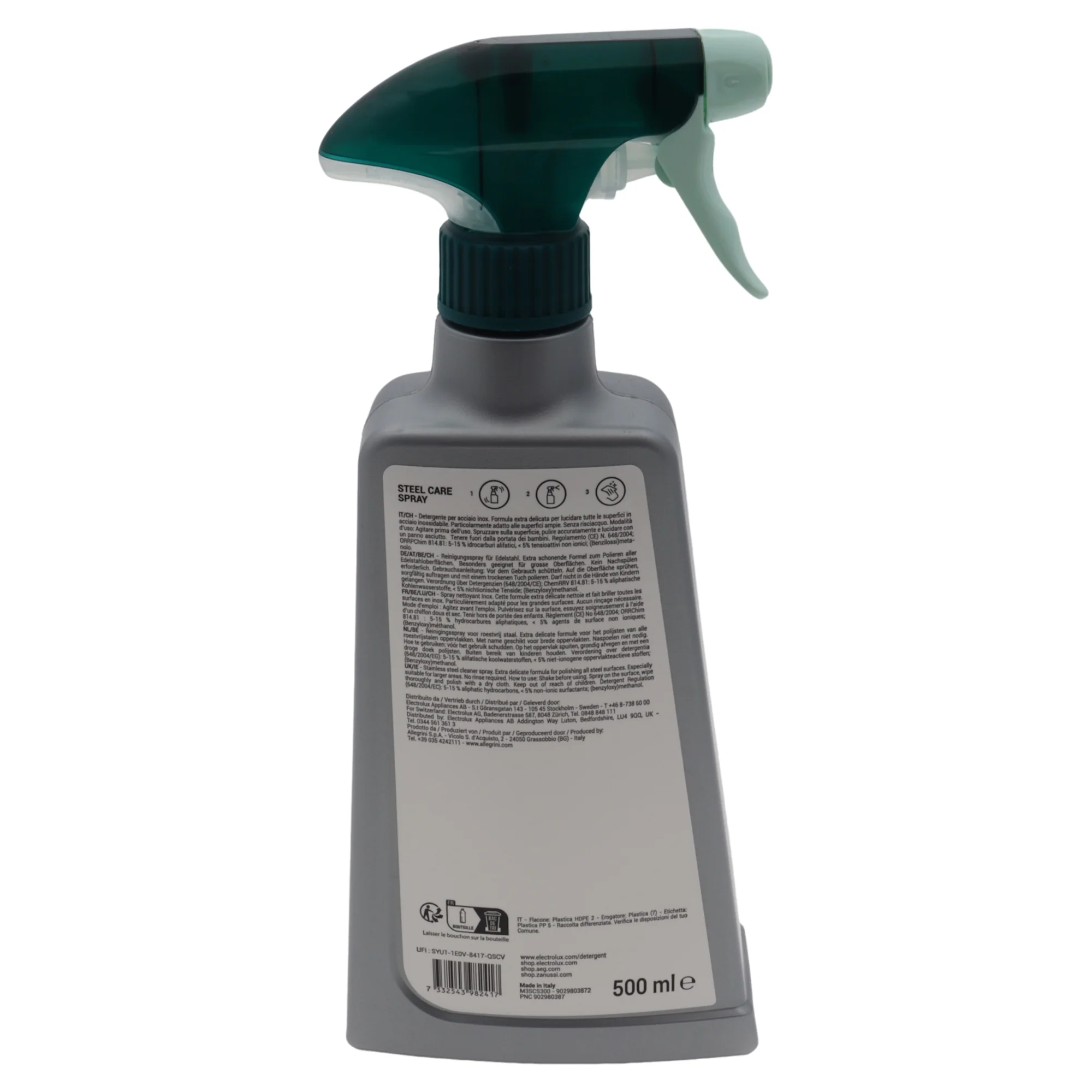 Electrolux Steel Care spray detergente acciaio inox 500ml extra delicato lucida - Image 2