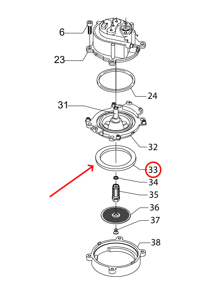 Gaggia guarnizione sottocoppa caldaia macchina caffè Cubika Gran Viva 73mm - Image 2
