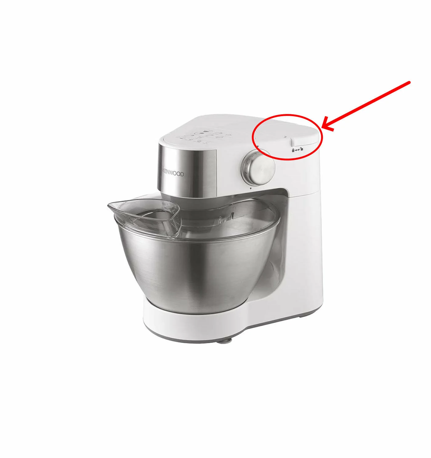 Kenwood coperchio posteriore bianco planetaria Prospero KM242 KM245 KM280 KM282 - Image 2