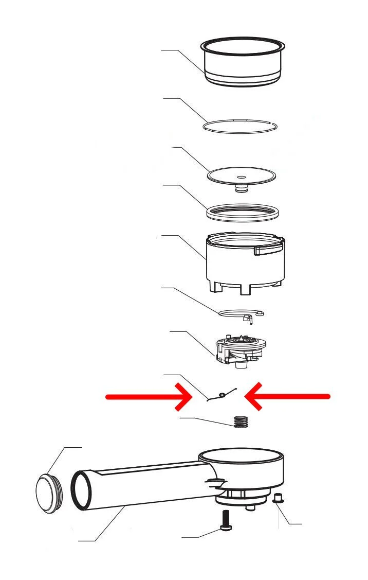 Philips Saeco Gaggia molla valvola braccetto macchina caffè Poemia Veneto Nina - Image 2