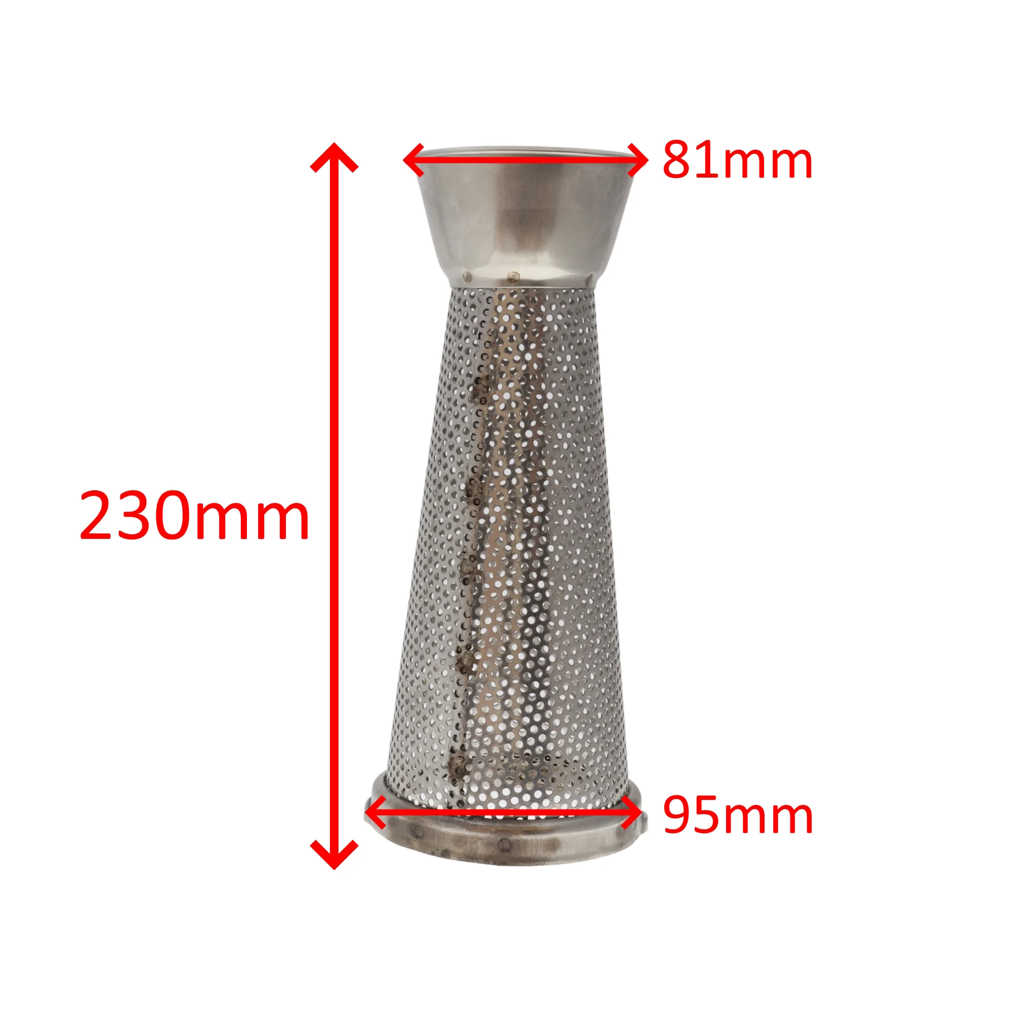 Reber cono filtro inox n. 5 fori standard 1,5mm passapomodoro spremipomodoro - Image 5