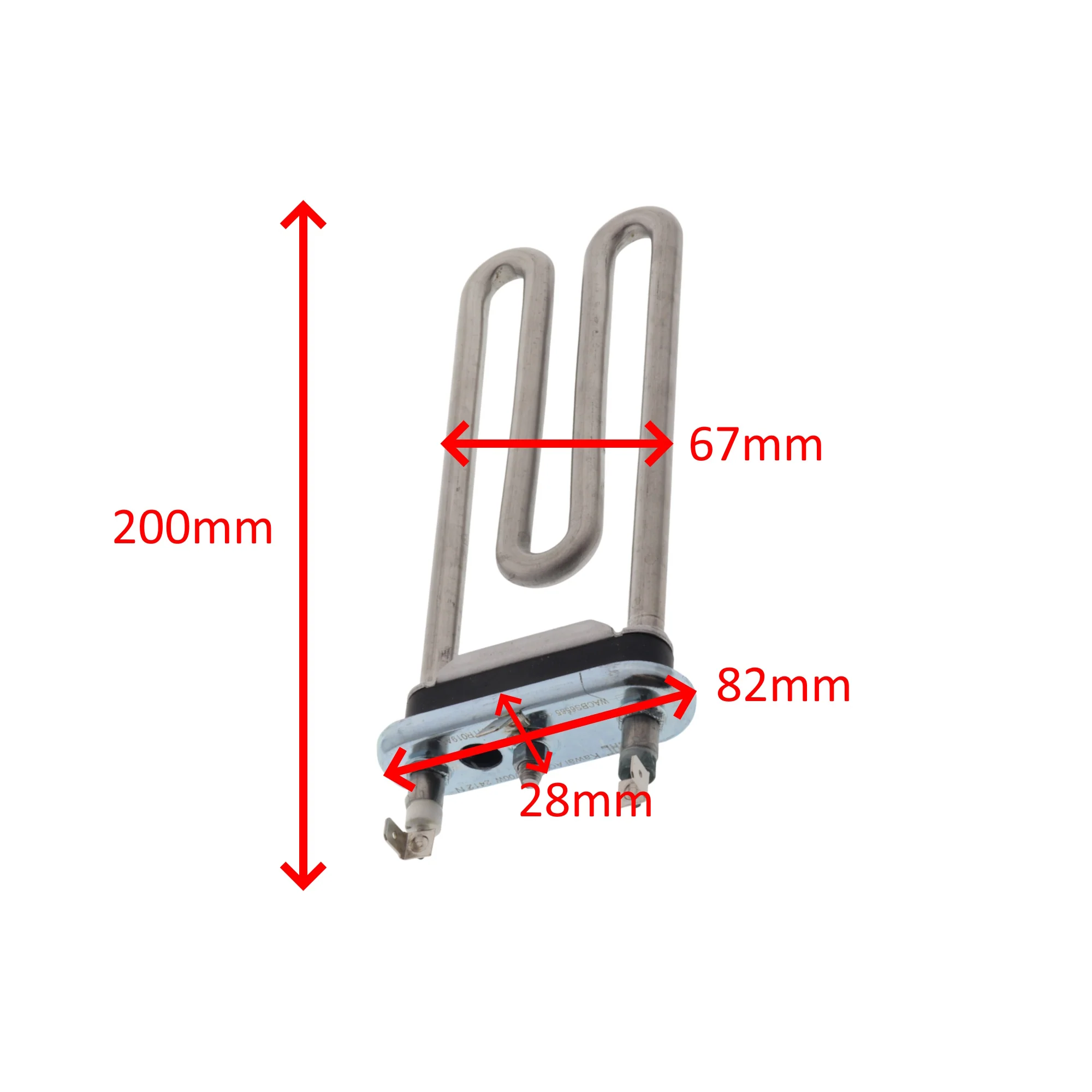 Resistenza Kawai 230V 1700W 200mm per lavatrice Ariston Hotpoint Ignis Indesit Whirlpool - Image 2