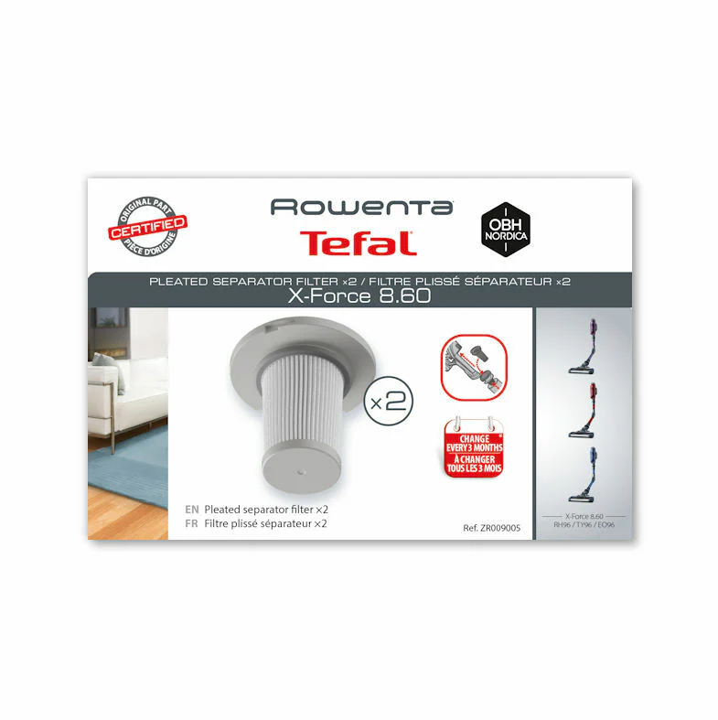 Rowenta 2x filtro HEPA scopa aspirapolvere XForce Flex 8.60 RH96 RH9638 RH9695 - Image 3
