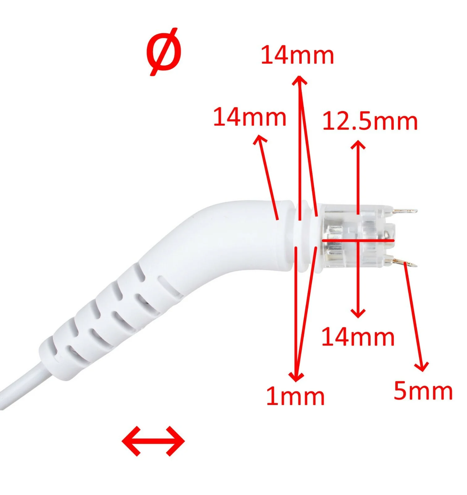 Rowenta cavo alimentazione piastra capelli Steam Curler CF3810 misure in foto - Image 3