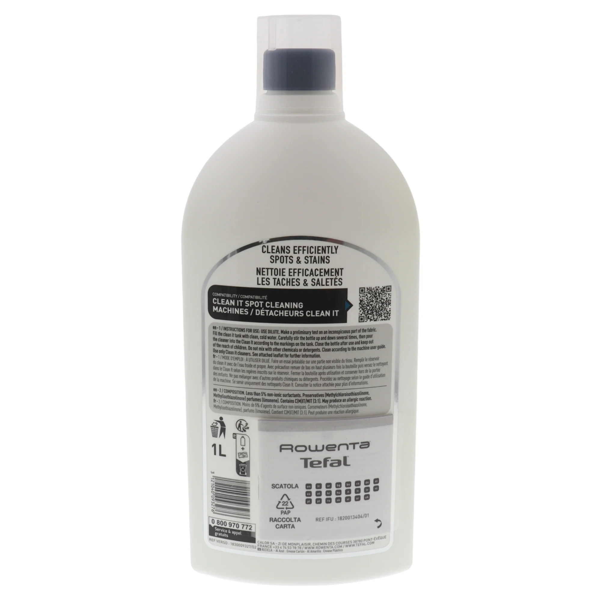Rowenta detergente 1L pet animali lavatappeti Clean It IN5010 IN5020 IZ5020 - Image 2
