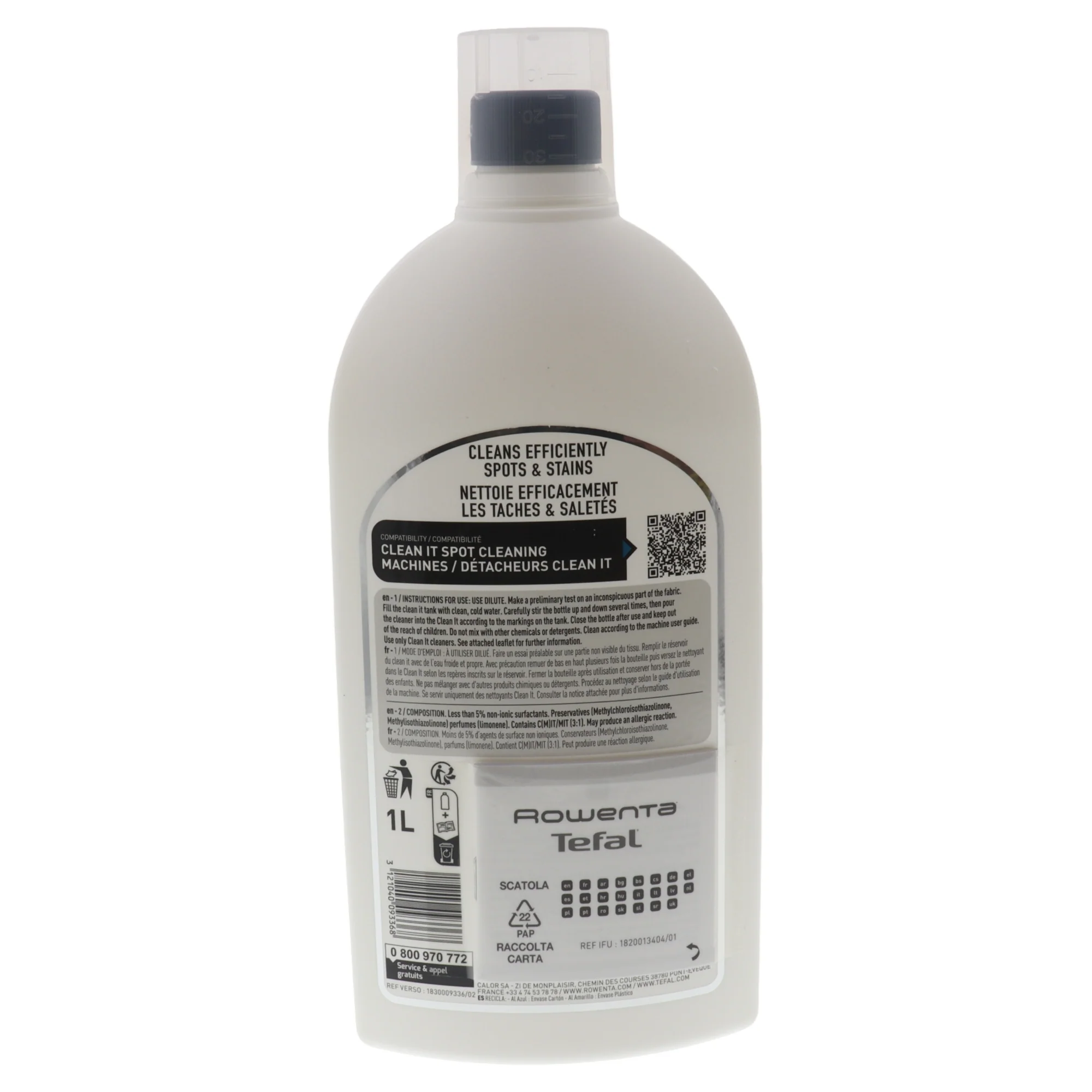 Rowenta detergente 1L standard lavatappeti Clean It IN5010 IN5020 IZ5020 - Image 2