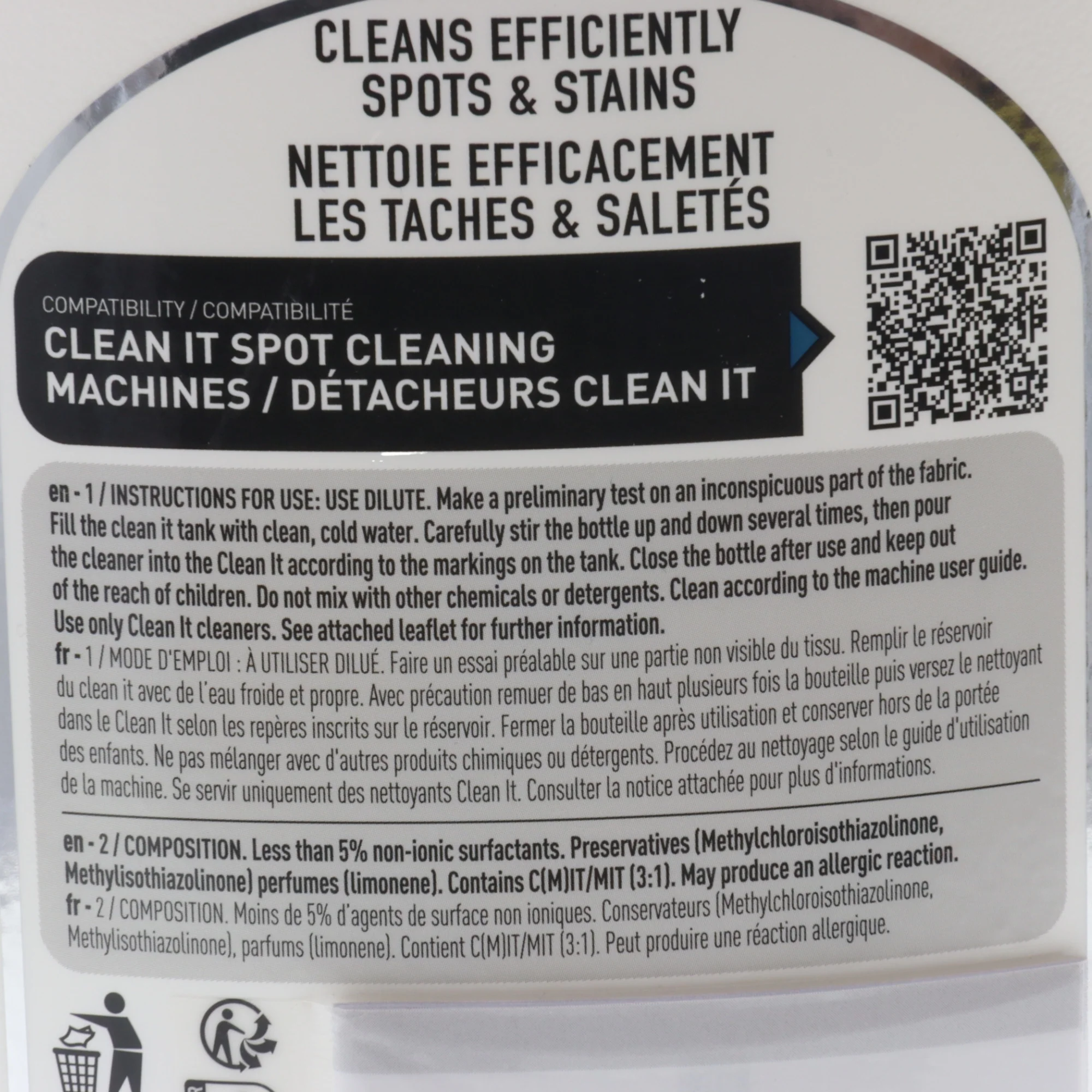 Rowenta detergente 1L standard lavatappeti Clean It IN5010 IN5020 IZ5020 - Image 3