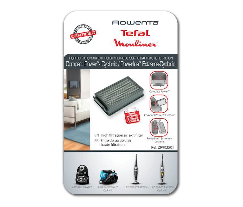 Rowenta filtro aria HEPA scopa Powerline Extreme RH8133 RH8147 RH8155 RH8165 - Image 9