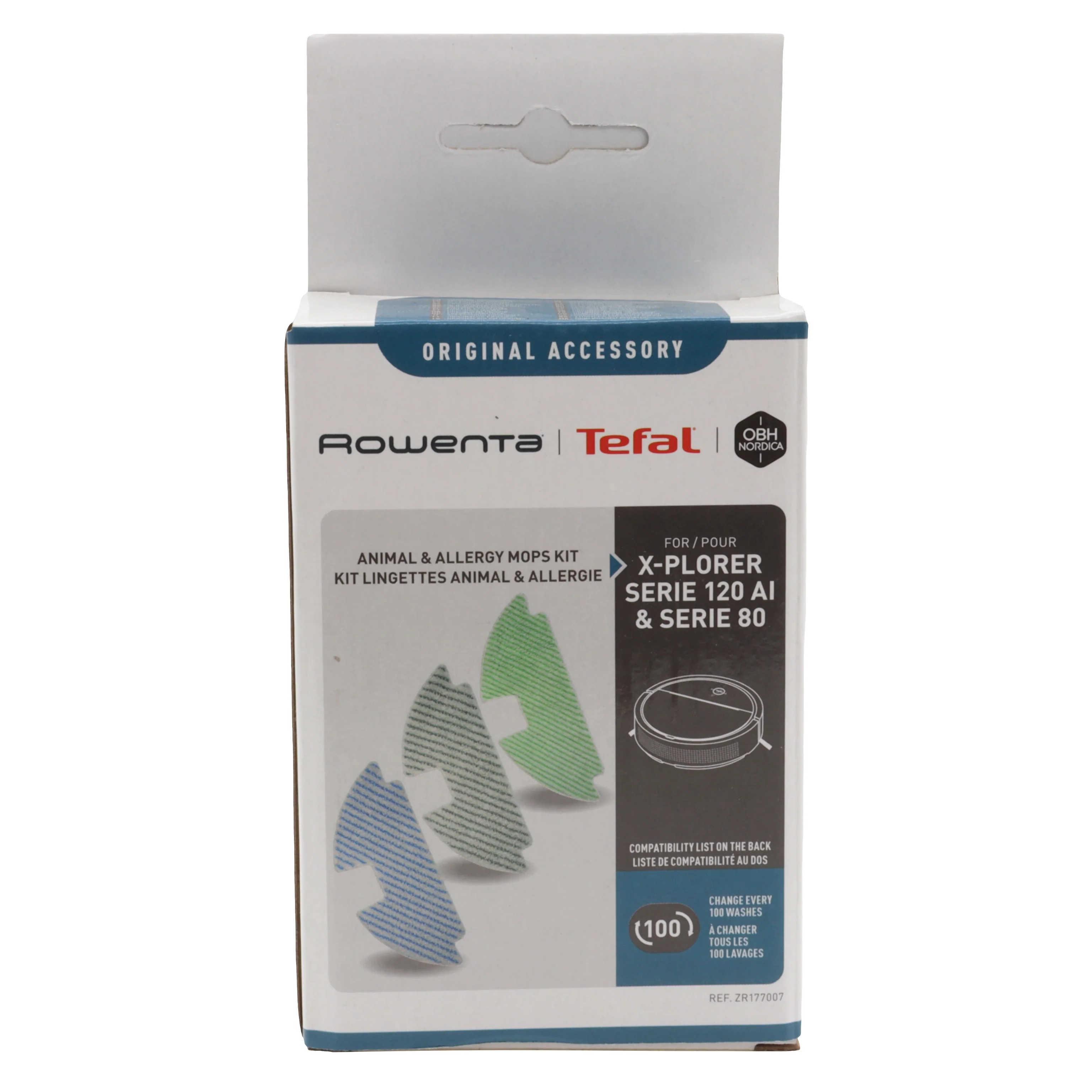 Rowenta kit panni microfibra aspirapolvere Robot Xplorer Serie 80 120 RR7765 - Image 3