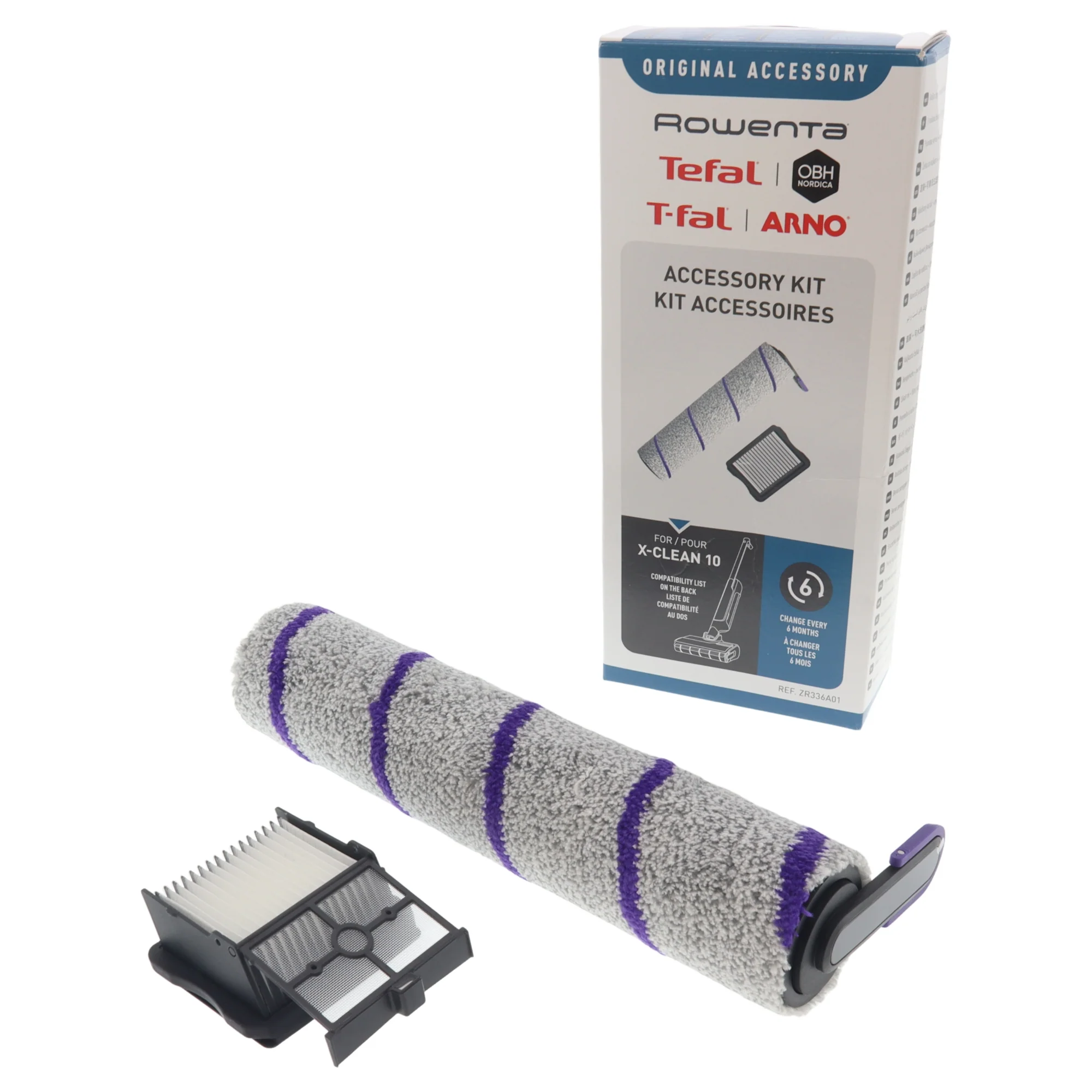 Rowenta kit rullo filtro scopa lavasciuga X-Clean 10 GZ7035 GZ7540 GF7035 GF7540
