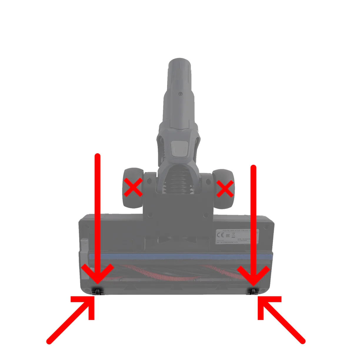 Rowenta ruote asse spazzola scopa XForce 8.60 RH9611 RH9638 RH9680 RH9695 RH96 - Image 3