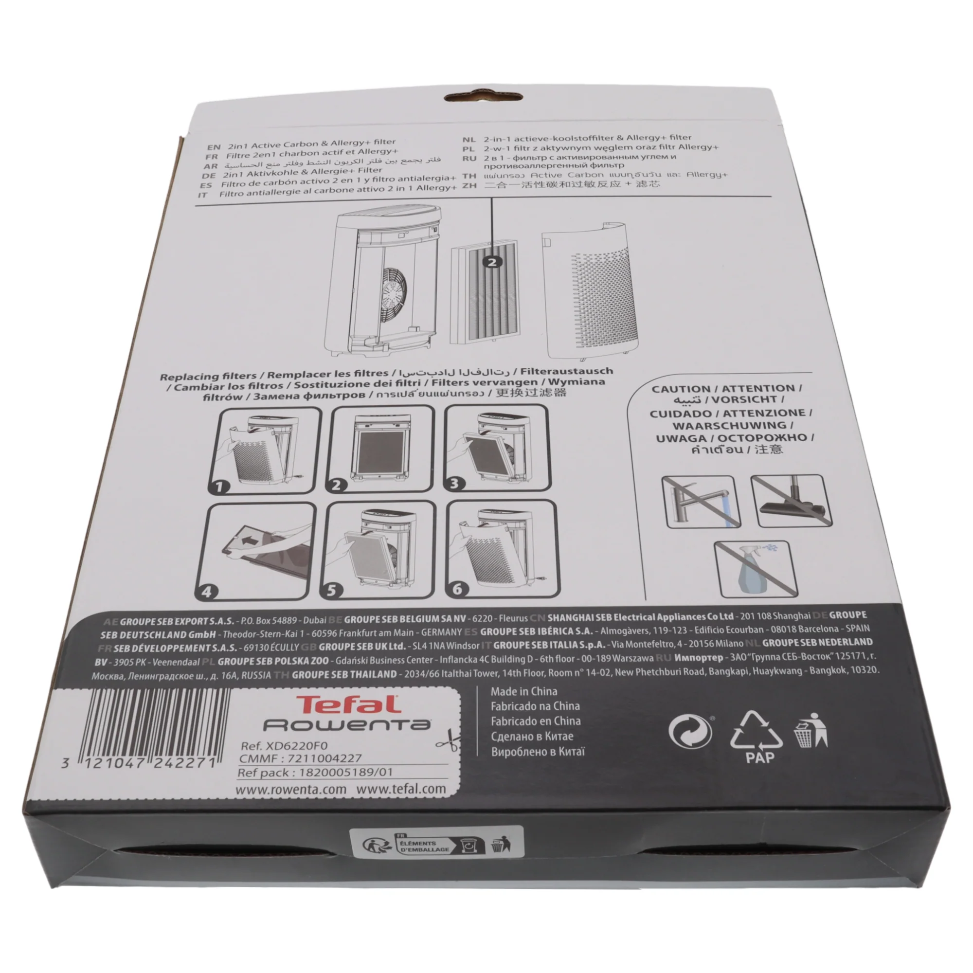 Rowenta Tefal filtro HEPA purificatore d'aria Pure Air Essential PU2530 PT2530 - Image 4