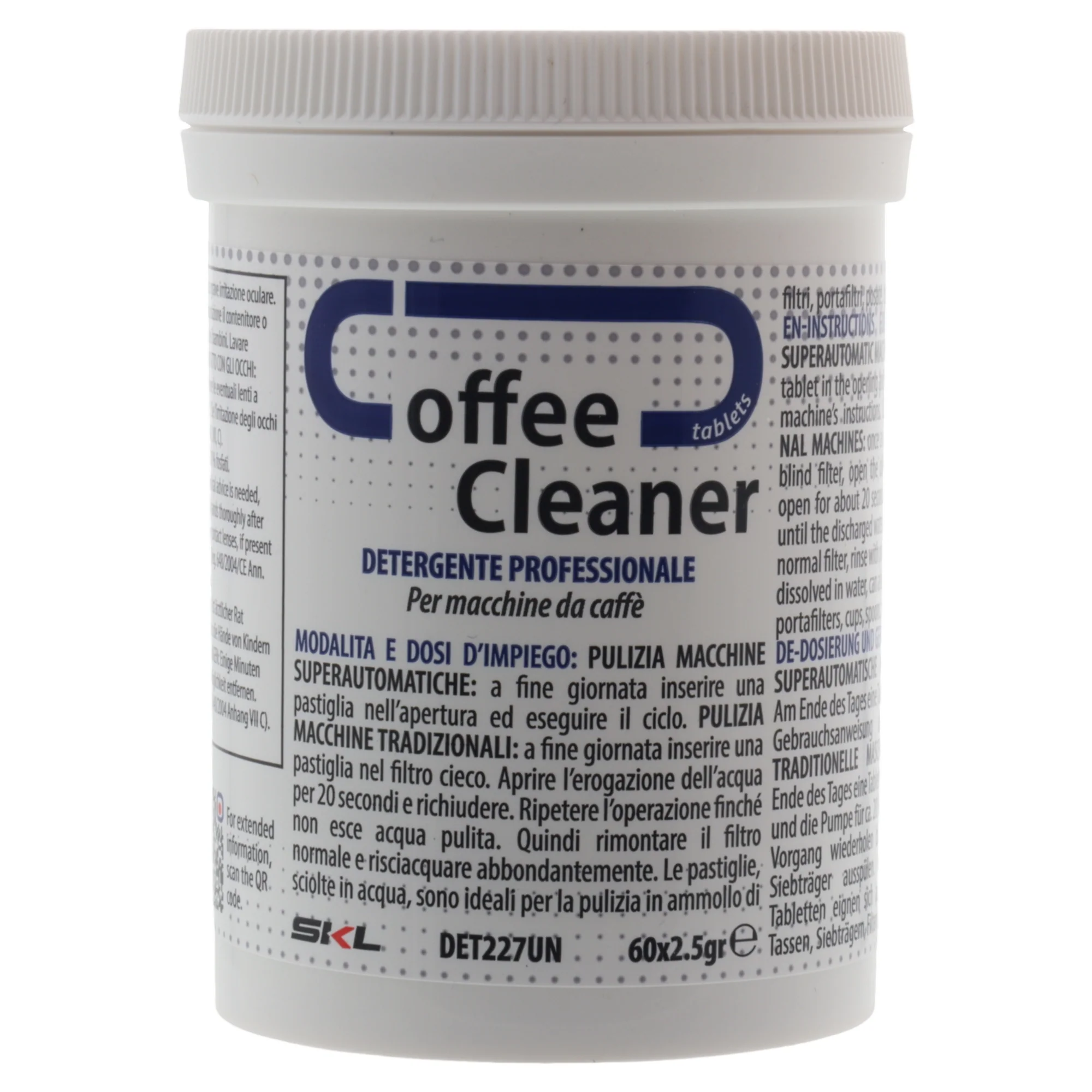 SKL 60x pastiglie capsule detergenti 2.5g macchina caffè universali rimuove residui oli grassi