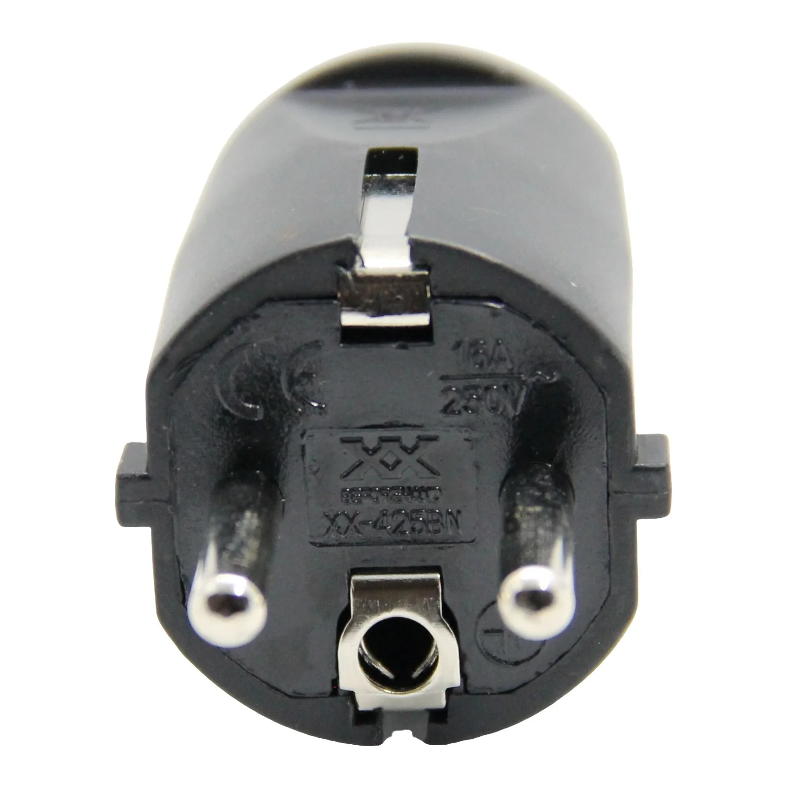 Spina Schuko nera dritta salvacavo gomma 16A 250V~ CE elettrodomestici frigo - Image 3