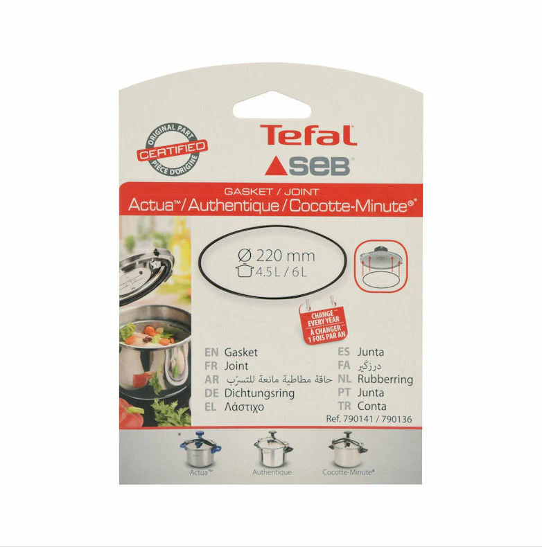 Tefal Seb guarnizione 220mm pentola pressione 4.5L 6L Actua Authentique Minute - Image 2